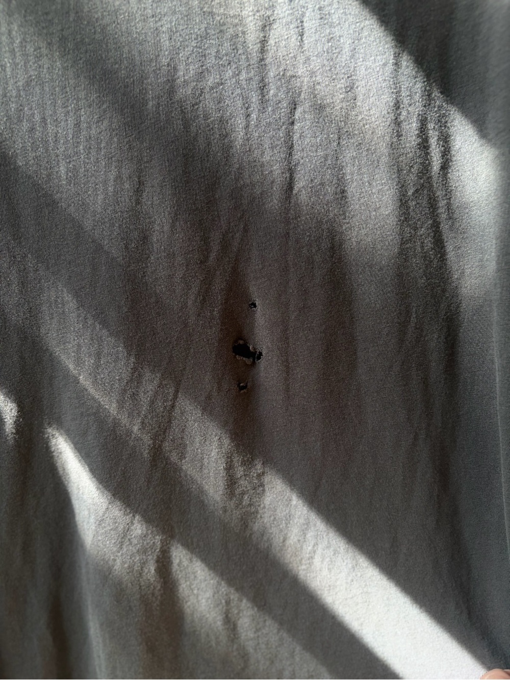 John Varvatos Paper ThinCharcoal Gray Skeleton Graphic Tee with Red Heart Accent - Picture 5 of 9